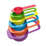 Anubhav Janni Measuring Color Spoon Plastic Colorful Cup Set Multi Function Spoons Kitchen Tools Baking Cups Teaspoon Rainbow Colors Utensil In And Spoon Multicolor (Set Of 6 Pcs)