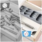 Anubhav Janni Spoon Tray Spoon Stand Utensils Organiser Plastic Compact Cutlery Organizer Racks Holders Kitchen Knife Fork Storage Holder Cutlery Tray Drawer Dish Rack (Pack Of 1 Pcs) - Image 3