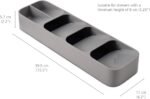 Anubhav Janni Spoon Tray Spoon Stand Utensils Organiser Plastic Compact Cutlery Organizer Racks Holders Kitchen Knife Fork Storage Holder Cutlery Tray Drawer Dish Rack (Pack Of 1 Pcs) - Image 4
