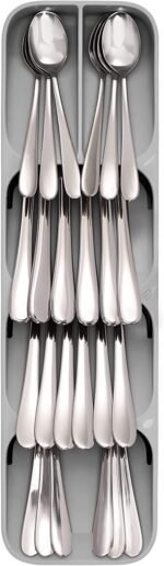 Anubhav Janni Spoon Tray Spoon Stand Utensils Organiser Plastic Compact Cutlery Organizer Racks Holders Kitchen Knife Fork Storage Holder Cutlery Tray Drawer Dish Rack (Pack Of 1 Pcs) - Image 7