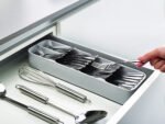 Anubhav Janni Spoon Tray Spoon Stand Utensils Organiser Plastic Compact Cutlery Organizer Racks Holders Kitchen Knife Fork Storage Holder Cutlery Tray Drawer Dish Rack (Pack Of 1 Pcs) - Image 9