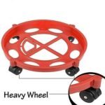 Anubhav Janni Gas Trolly Strong Plastic Heavy Duty Round Stand For Kitchen Use Anti Slip Base Smooth Rolling Wheels  Durable Moving 4 Home And Heavy Duty Kitchen Trolly (Pack Of 1 Pcs) - Image 3