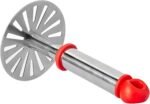Anubhav Janni Bhaji Press Stainless Steel Potato Vegetable Pav Masher For Kitchen Potato Squeezer Portable Food Crusher Easy And Quick Preparation (Pack Of 1 Pcs) - Image 3