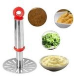 Anubhav Janni Bhaji Press Stainless Steel Potato Vegetable Pav Masher For Kitchen Potato Squeezer Portable Food Crusher Easy And Quick Preparation (Pack Of 1 Pcs) - Image 4