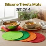 Anubhav Janni Kitchen Silicone Trivets Mat Mats Hot Mats For Dining Table Mat Utensils Heat Resistant Non Slip Trivet Mats Food Grade Silicon (Set Of 4 Pcs) - Image 2