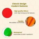 Anubhav Janni Kitchen Silicone Trivets Mat Mats Hot Mats For Dining Table Mat Utensils Heat Resistant Non Slip Trivet Mats Food Grade Silicon (Set Of 4 Pcs) - Image 5