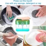 Anubhav Janni Soap Pump Dispenser For Dishwasher Liquid Sponge Holder Free Sponge Dish Kitchen Sink Countertop Bathroom Accessories With Items Dish Organiser Kitchen Wall   (Pack Of 1 Pcs) - Image 3