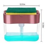 Anubhav Janni Soap Pump Dispenser For Dishwasher Liquid Sponge Holder Free Sponge Dish Kitchen Sink Countertop Bathroom Accessories With Items Dish Organiser Kitchen Wall   (Pack Of 1 Pcs) - Image 4