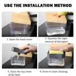 Anubhav Janni Soap Pump Dispenser For Dishwasher Liquid Sponge Holder Free Sponge Dish Kitchen Sink Countertop Bathroom Accessories With Items Dish Organiser Kitchen Wall   (Pack Of 1 Pcs) - Image 5