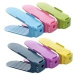 Anubhav Janni Plastic Adjustable Shoes Slots Shoe Organizer Space Saver Double Deck Rack For Closet Organization Heel Collector Holder Webline (Pack Of 2 Pcs)