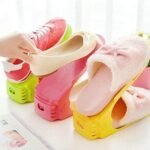 Anubhav Janni Plastic Adjustable Shoes Slots Shoe Organizer Space Saver Double Deck Rack For Closet Organization Heel Collector Holder Webline (Pack Of 2 Pcs) - Image 4
