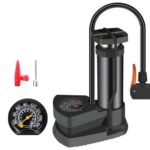 Anubhav Janni Mini Foot Pump Portable Aluminum Bike Bicycle Cycle For Car And With Pressure Gauge Cylinder Motorbike Football Tubeless Tyres (Pack Of 1 Pcs)