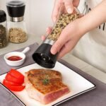 Anubhav Janni Glass Salt Pepper Grinder And Mill Set Bottle With Adjustable Coarseness Refillable Spice For Home Kitchen Cooking Barbecue Party Everyday Meal Seasoning (Pack Of 1 Pcs) - Image 2