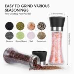 Anubhav Janni Glass Salt Pepper Grinder And Mill Set Bottle With Adjustable Coarseness Refillable Spice For Home Kitchen Cooking Barbecue Party Everyday Meal Seasoning (Pack Of 1 Pcs) - Image 3