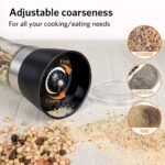 Anubhav Janni Glass Salt Pepper Grinder And Mill Set Bottle With Adjustable Coarseness Refillable Spice For Home Kitchen Cooking Barbecue Party Everyday Meal Seasoning (Pack Of 1 Pcs) - Image 4