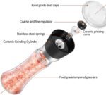 Anubhav Janni Glass Salt Pepper Grinder And Mill Set Bottle With Adjustable Coarseness Refillable Spice For Home Kitchen Cooking Barbecue Party Everyday Meal Seasoning (Pack Of 1 Pcs) - Image 5