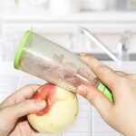 Anubhav Janni Vegetable Peeler With Container With Peel Catcher Abs Plastic And Stainless Steel Smart Multifunctional Fruit For Kitchen Container Dishwasher Safe  (Pack Of 1 Pcs) - Image 3