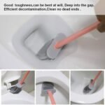 Anubhav Janni Silicone Toilet Brush With Self Adhesive Wall Hook Holder Anti Drip Non Slip Long Handle Quick Easy Cleaning Bathroom Cleaner Swestern Indian Toilets Bathroom (Pack Of 1 Pcs) - Image 7