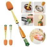 Anubhav Janni 3 In 1 Glass Cup Cleaning Brush Dish And Wine Cleaner Brushes With Long Handle Non Scratch Glasses Bottles Non Scratch Water Baby Bottle Containers Tumblers (Pack Of 1 Pcs)