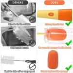 Anubhav Janni 3 In 1 Glass Cup Cleaning Brush Dish And Wine Cleaner Brushes With Long Handle Non Scratch Glasses Bottles Non Scratch Water Baby Bottle Containers Tumblers (Pack Of 1 Pcs) - Image 3