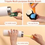 Anubhav Janni 3 In 1 Glass Cup Cleaning Brush Dish And Wine Cleaner Brushes With Long Handle Non Scratch Glasses Bottles Non Scratch Water Baby Bottle Containers Tumblers (Pack Of 1 Pcs) - Image 6