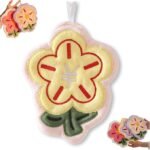 Anubhav Janni Flower Coral Hand Towels Cute Shaped Hanging Towels with Loop Soft Absorbent Kitchen Bathroom Colorful Floral Design ( pack of 1 ) - Image 5