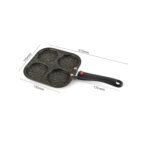 Anubhav Janni 4 Cavity Non-stick Pancake Maker (tawa) Aluminium Appam Mini Uttapam Coating Body Soft Handle Pan Multi Purpose Omelets Burgers Pancakes Crepes Breakfast Cookware (Pack Of 1 Pcs) - Image 2