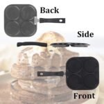 Anubhav Janni 4 Cavity Non-stick Pancake Maker (tawa) Aluminium Appam Mini Uttapam Coating Body Soft Handle Pan Multi Purpose Omelets Burgers Pancakes Crepes Breakfast Cookware (Pack Of 1 Pcs) - Image 4