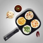 Anubhav Janni 4 Cavity Non-stick Pancake Maker (tawa) Aluminium Appam Mini Uttapam Coating Body Soft Handle Pan Multi Purpose Omelets Burgers Pancakes Crepes Breakfast Cookware (Pack Of 1 Pcs) - Image 5