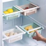 Anubhav Janni Refrigerator Sliding Bucketadjustable Storage Basket Expandable Fridge Rack Vegetable Organizer Tray Box Freeze Space Saver Drawer Kulfi Maker Buckets (Set 4 Pcs) - Image 5