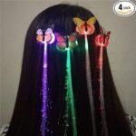 Anubhav Janni LED Flashing Light Butterfly Hair Clip  Braid Optical Fibber Hairpin Party Décor Girl and Women Favours Pin ( pack of 1 ) - Image 2