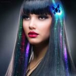 Anubhav Janni LED Flashing Light Butterfly Hair Clip  Braid Optical Fibber Hairpin Party Décor Girl and Women Favours Pin ( pack of 1 ) - Image 3