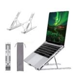 Anubhav Janni Aluminum Folding Laptop Stand Tabletop Laptop Desktop Riser Holder Compatible Metal Frame Design Workstation Home Office Bed Study Use Stand (Pack Of 1 Pcs) - Image 5
