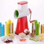 Anubhav Janni 4 In 1 Shredder Slicer ( Rotary Cutter ) Plastic Stainless Steel Multi Functional Drum Vegetable Cutter Chopper For Kitchen Food Processor Manual Choppers Kitchen (Pack Of 1 Pcs)
