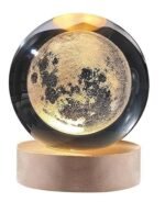 Anubhav Janni 3D Galaxy Crystal Ball Night Lamp Creative Engraved Light USB Power LED Wooden Base for Home Decoration Birthday Gift ( pack of 1 )