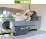 Anubhav Janni Bedside Sofa Caddy Organizer Organizer Holder Dorm College Room Bunk Bed Hospital Kids Baby Pockets Phones Magazines Tablets Felt Caddy Bedside (Pack Of 1 Pcs) - Image 4