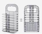 Anubhav Janni Hanging Folding Laundry Basket Wall Mounted Bathroom Mesh Toiletry Organization Washing Bathroom Bedroom Kitchen Home Office Clothes (Pack Of 1 Pcs) - Image 2