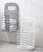 Anubhav Janni Hanging Folding Laundry Basket Wall Mounted Bathroom Mesh Toiletry Organization Washing Bathroom Bedroom Kitchen Home Office Clothes (Pack Of 1 Pcs) - Image 5