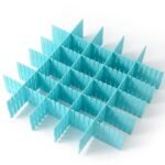 Anubhav Janni Adjustable Drawer Organizer Stretchable Interlocking Clapboard Divider Socks Tie Makeup Kitchen Dresser Bag Organisers (Pack Of 8 Pcs)