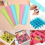 Anubhav Janni Adjustable Drawer Organizer Stretchable Interlocking Clapboard Divider Socks Tie Makeup Kitchen Dresser Bag Organisers (Pack Of 8 Pcs) - Image 2