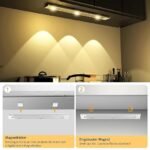 Anubhav Janni  Motion Sensor Under Cabinet LED 400mAh Battery Dimmable USB Rechargeable Closet Lamp  Wireless Stick-On for Wardrobe kitchen Stairs (Pack of 1) - Image 2