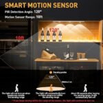 Anubhav Janni  Motion Sensor Under Cabinet LED 400mAh Battery Dimmable USB Rechargeable Closet Lamp  Wireless Stick-On for Wardrobe kitchen Stairs (Pack of 1) - Image 4