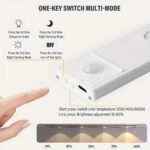 Anubhav Janni  Motion Sensor Under Cabinet LED 400mAh Battery Dimmable USB Rechargeable Closet Lamp  Wireless Stick-On for Wardrobe kitchen Stairs (Pack of 1) - Image 7