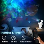 Anubhav Janni Astronaut Projector with 360° Galaxy and Star Projector Remote  Timer Space Night Light Robot Room Decor Lamp Kids ( pack of 1 ) - Image 8