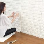 Anubhav Janni 3D Wooden Brick Wallpaper for Wall - PE Foam Self-Adhesive Stickers ( pack of 1 ) - Image 2