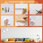 Anubhav Janni 3D Wooden Brick Wallpaper for Wall - PE Foam Self-Adhesive Stickers ( pack of 1 ) - Image 6