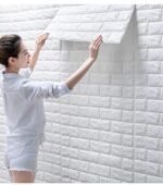 Anubhav Janni 3D Wooden Brick Wallpaper for Wall - PE Foam Self-Adhesive Stickers ( pack of 1 ) - Image 9
