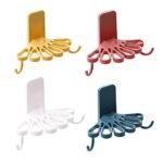 Anubhav Janni  Flower Shaped Towel Hanger Self Adhesive Towel Holder Napkin Hanger Towel Rack Towel Organizer with Wall Hanging Hooks for Kitchen  Bathroom Home ( pack of 1 )