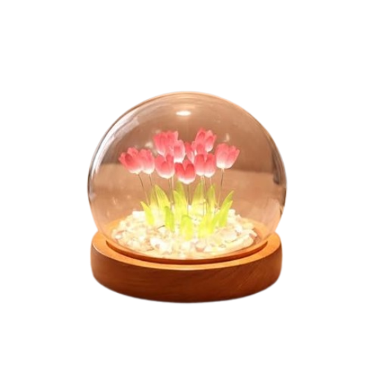 Anubhav Janni Tulip Night Light LED Decoration Lamp Glass Artificial Tulips Bedroom Flower Table Lamp Birthday Mothers Day Gifts for Girlfriend Mom Women Wife Sister Girls Flowers ( pack of 1 ) Anubhav Janni Tulip Night Light LED Decoration Lamp Glass Artificial Tulips Bedroom Flower Table Lamp Birthday Mothers Day Gifts for Girlfriend Mom Women Wife Sister Girls Flowers ( pack of 1 ) - Image 1