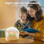 Anubhav Janni Tulip Night Light LED Decoration Lamp Glass Artificial Tulips Bedroom Flower Table Lamp Birthday Mothers Day Gifts for Girlfriend Mom Women Wife Sister Girls Flowers ( pack of 1 ) - Image 6